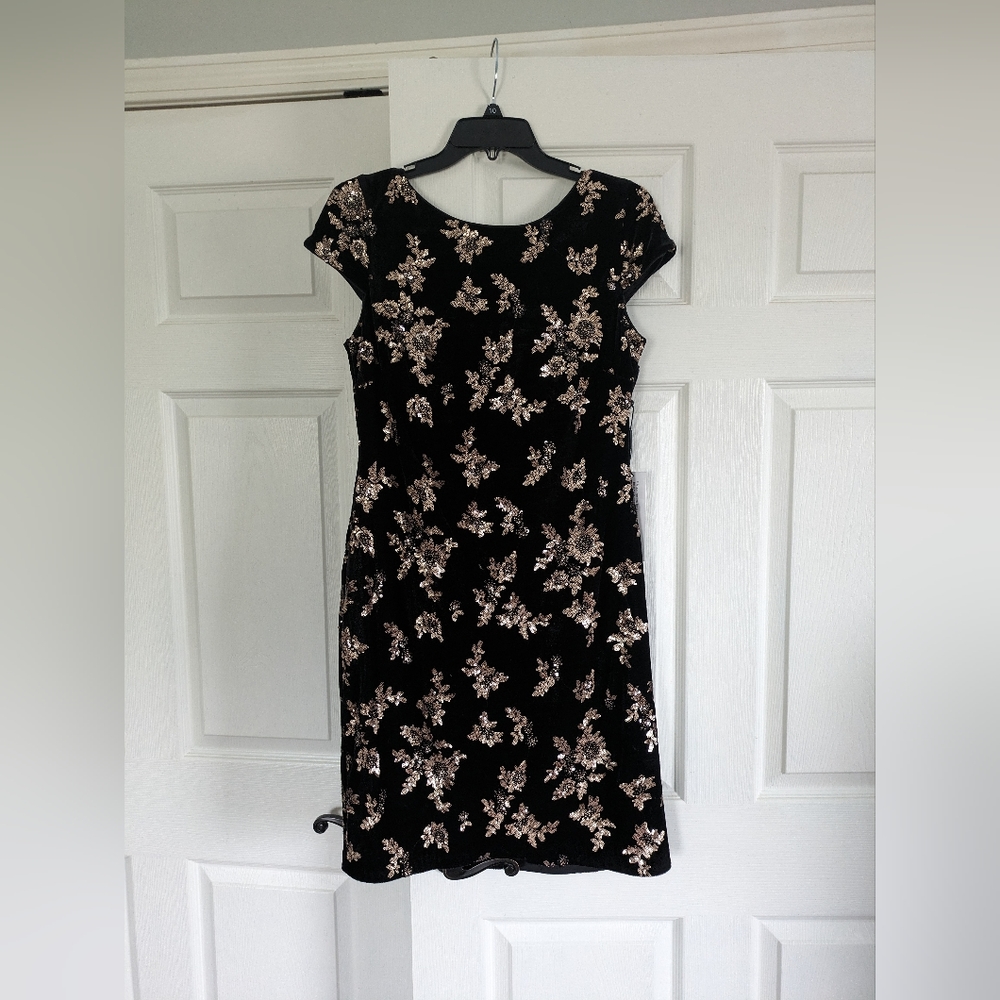 Size 10 black velvet Calvin Klein dress